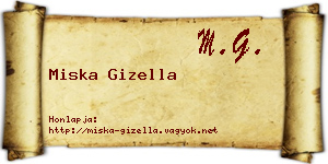 Miska Gizella névjegykártya